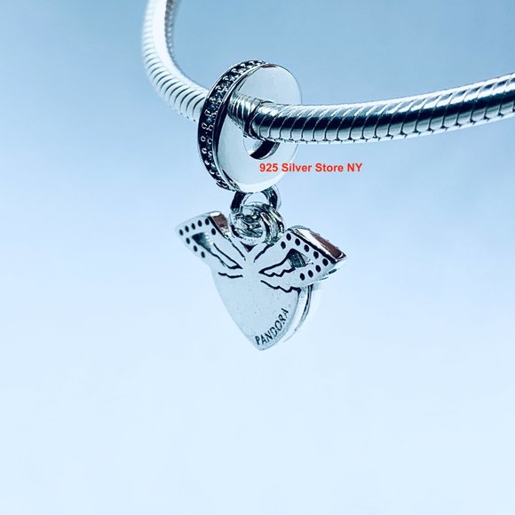 NEW Pandora HEART and ANGLE WINGS Dangle Charm - Picture 7 of 7